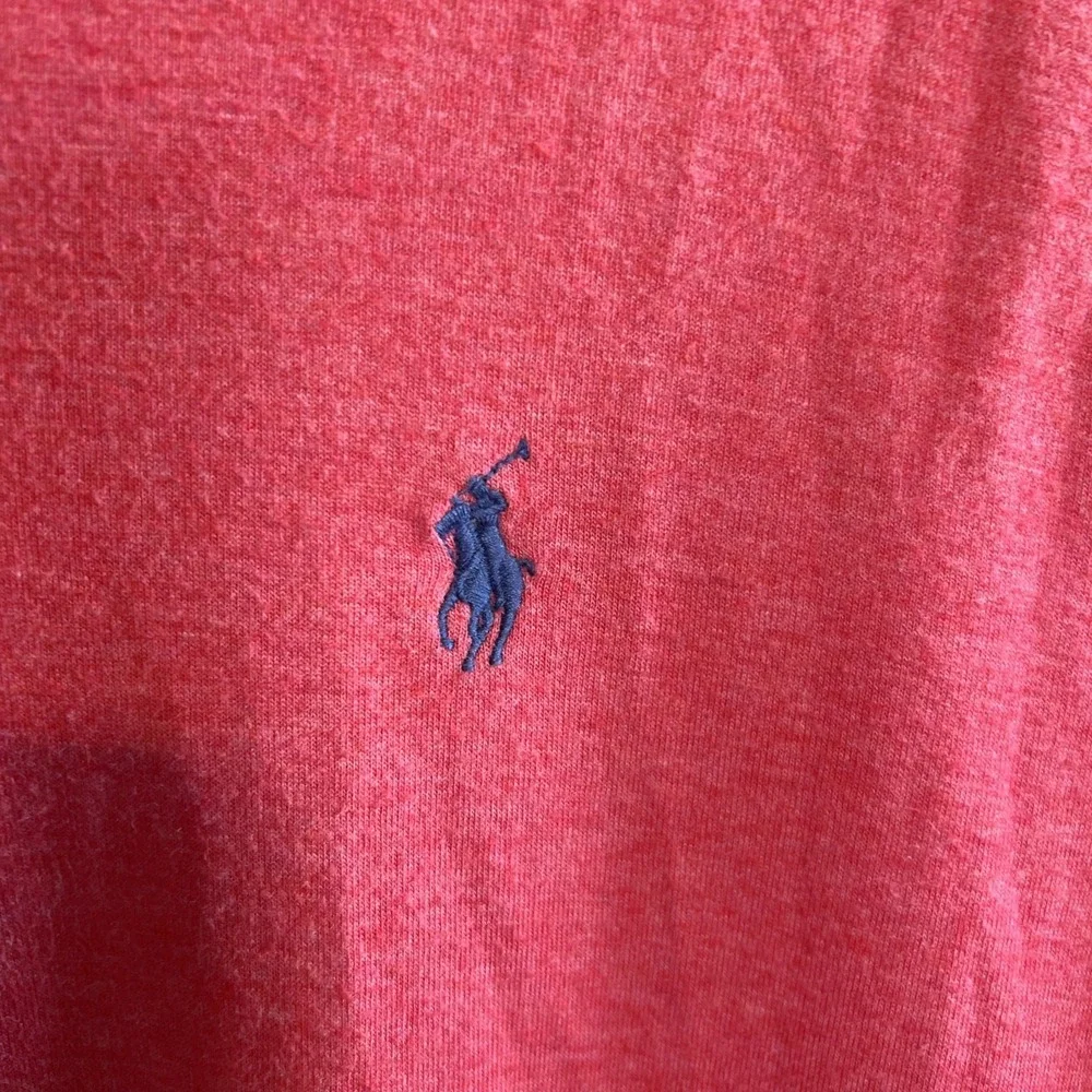 Polo Ralph Lauren Pima Cotton 1/4 Zip Pullover Sweater Coral Pink Men's Large